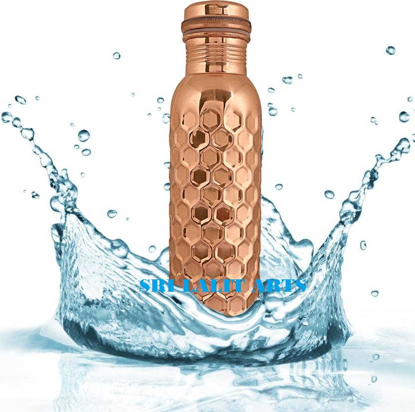 SRI LALIT ARTS COPPER DIAMOND SHAPE WATER BOTTLE 1 L