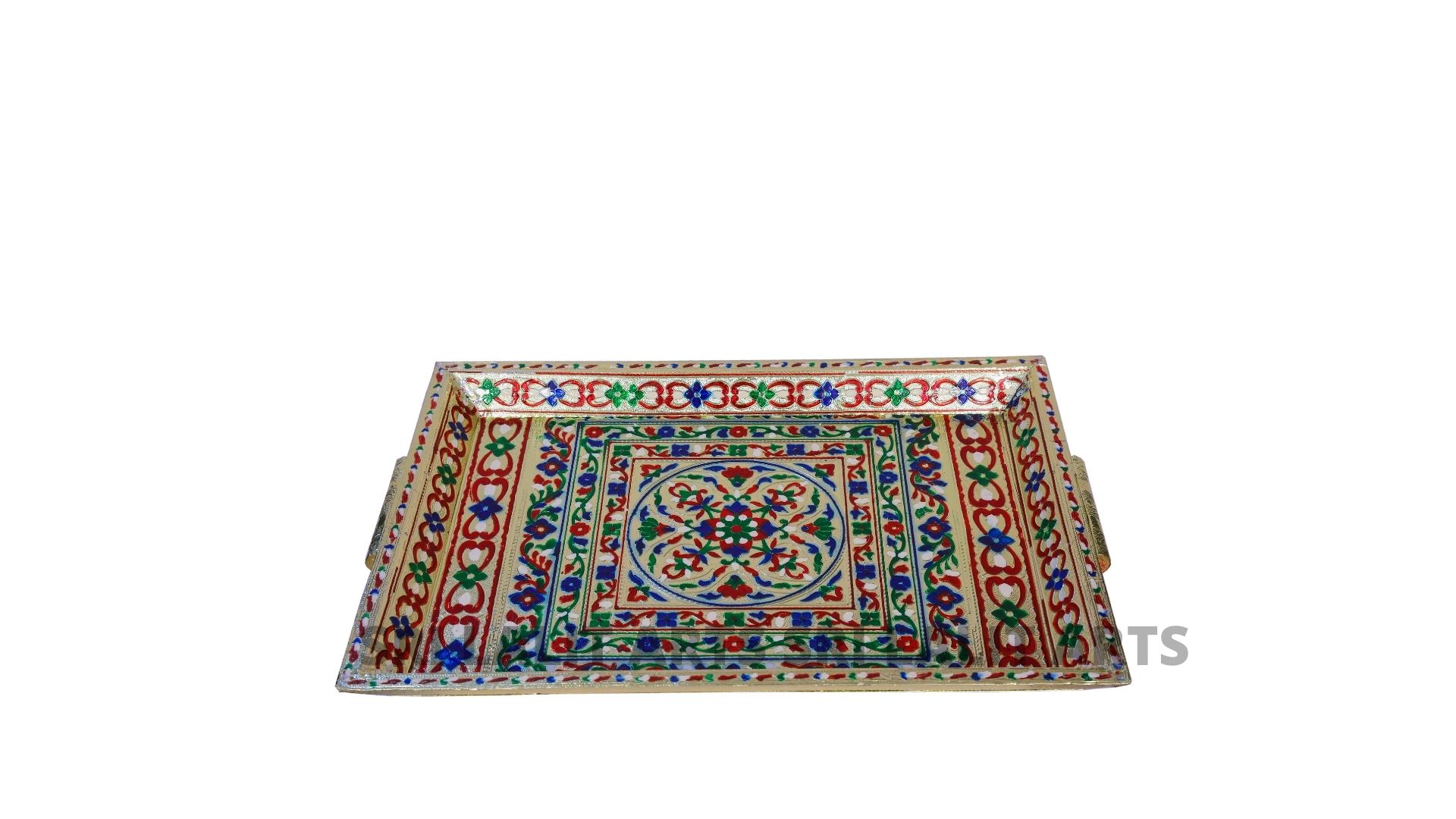 SRI LALIT ARTS FANCH TRAY B.M 12*18 LM3308